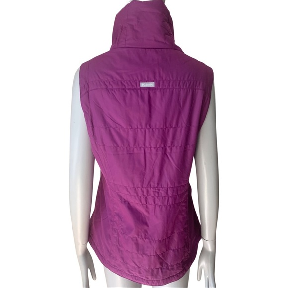 COLUMBIA Shining Light II Vest Magenta Fleece Lined Full Zip Size Small - Picture 10 of 16